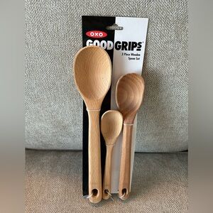 OXO Good Grips Natural Wood 3-Piece Spoon Set